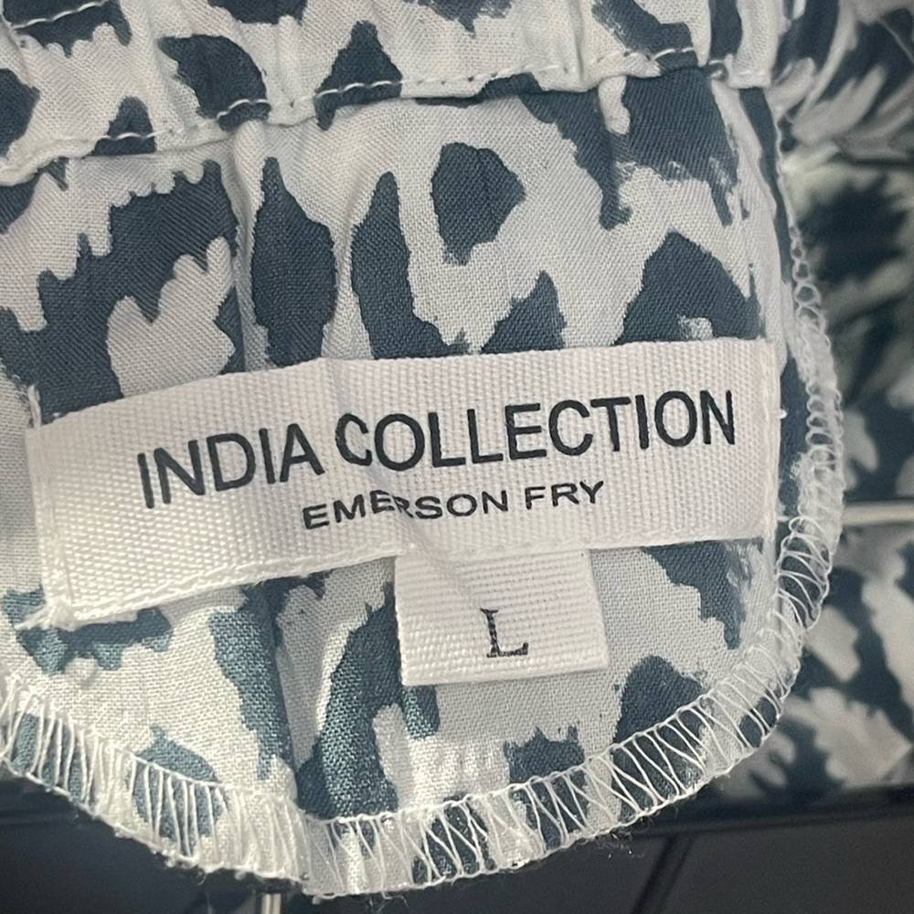 Emerson Fry India Collection Bardot Skirt - Charcoal Leopard Organic - Size L - Picture 6 of 6